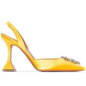 Amina Muaddi Begum 38.5 yellow slingback